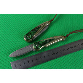  The Chinese Feast Damascus steel no lock folding knife UD402180 